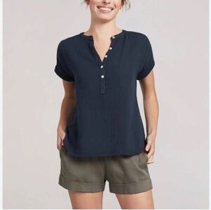 Faherty Dream Cotton Gauze Desmond Vacation Lightweight Size Medium